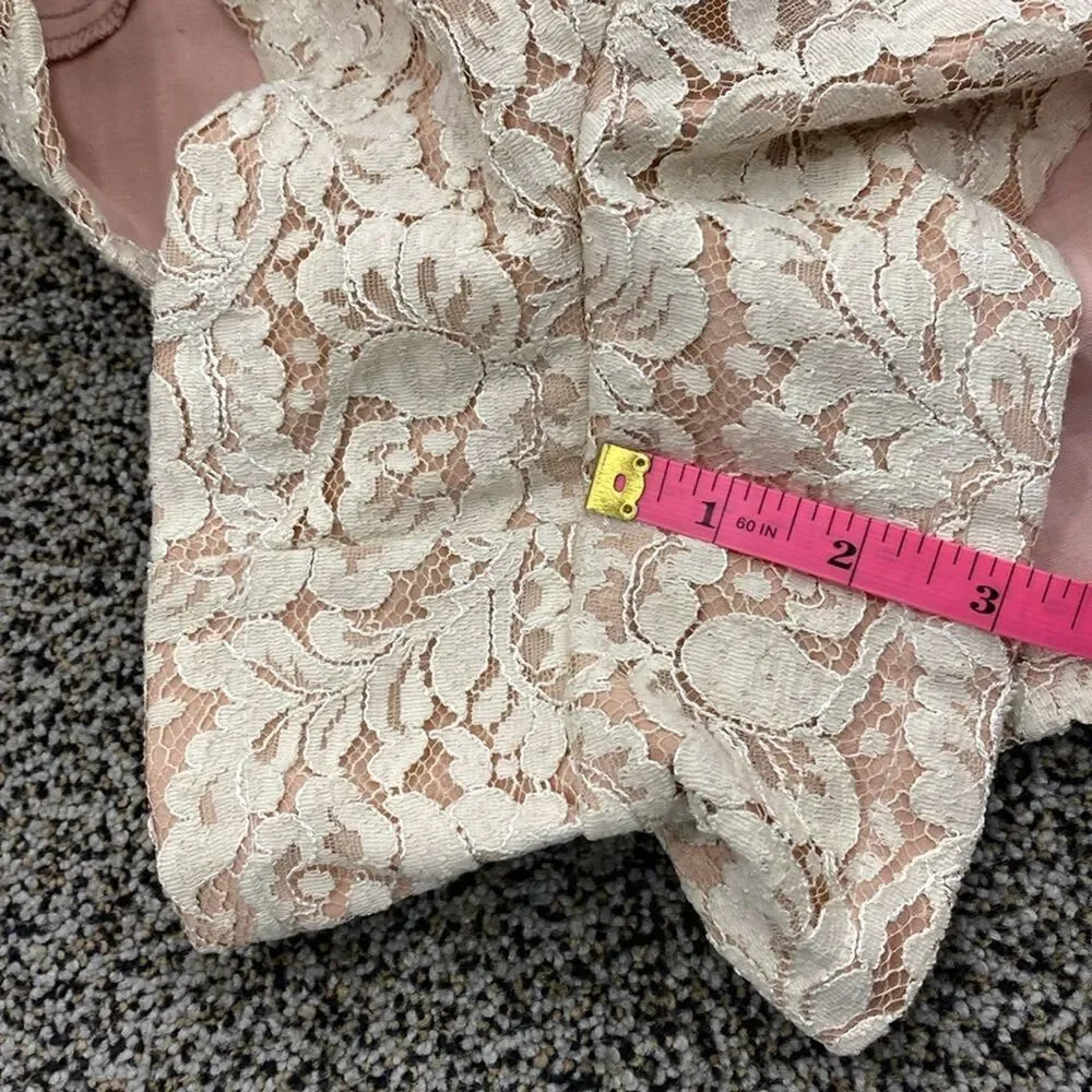 ANTHROPOLOGIE 6 Ivory Lace Pleated High Waisted Shorts Culotte Ballet Fairycore - Picture 14 of 16